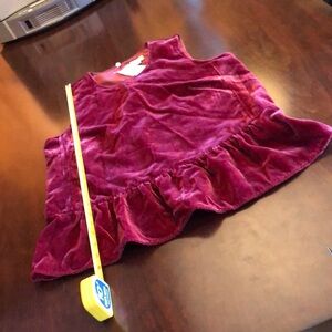 Velvet Ruffle Top in Rich Burgundy